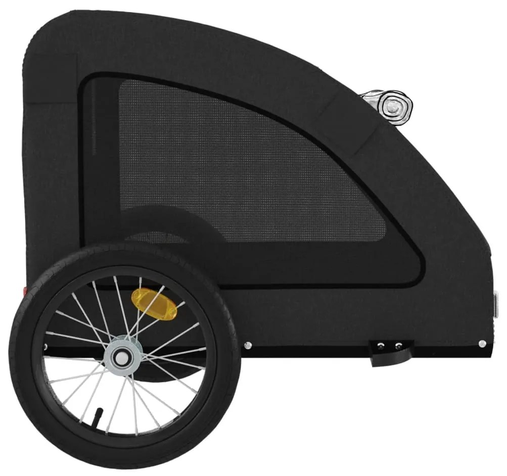 Reboque bicicleta p/ animais tecido oxford/ferro preto