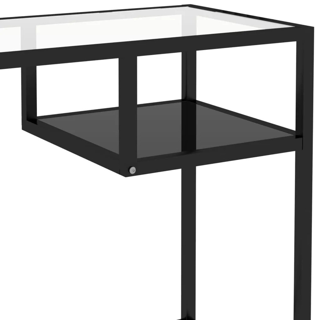 Mesa de computador vidro 100x36x74 cm preto