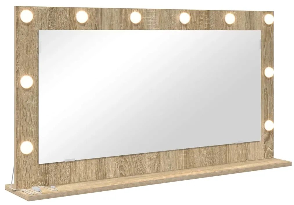 Espelho de Toucador Carvalho Sonoma MDF, Vidro 100 x 55 x 18 cm