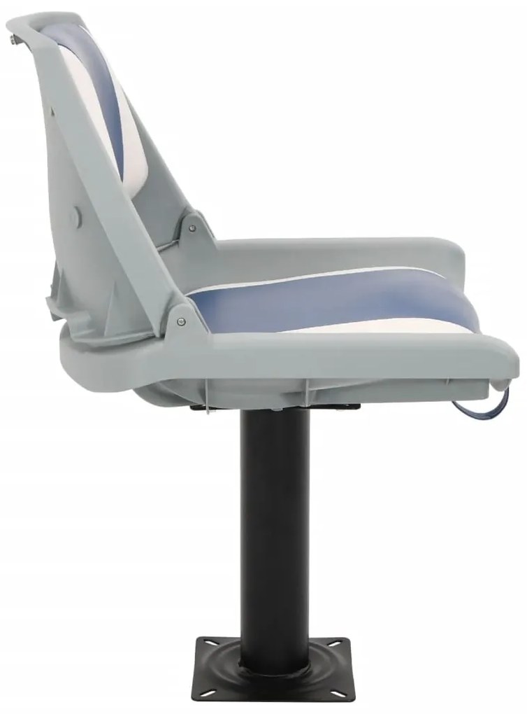 4 pcs conjunto assento barco dobrável 48x51x41 cm azul e branco