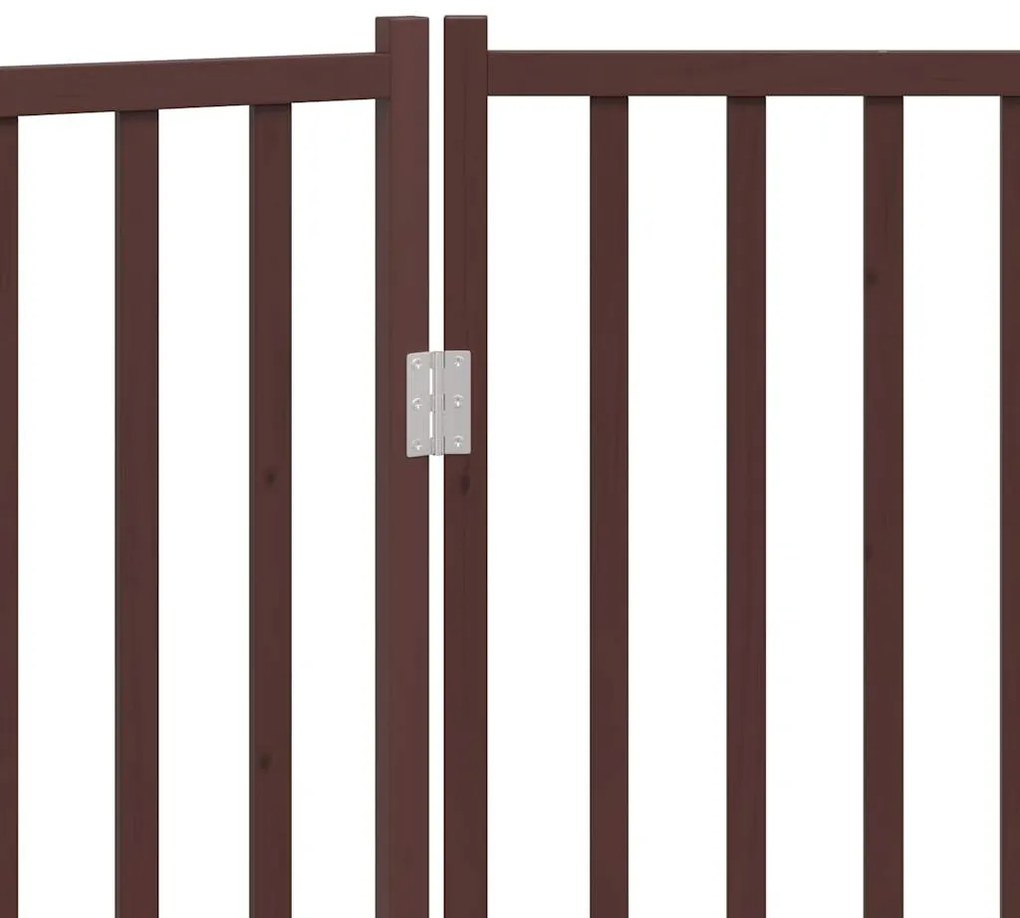Portão p/ cães dobrável 3 painéis 150cm abeto carvalho castanho