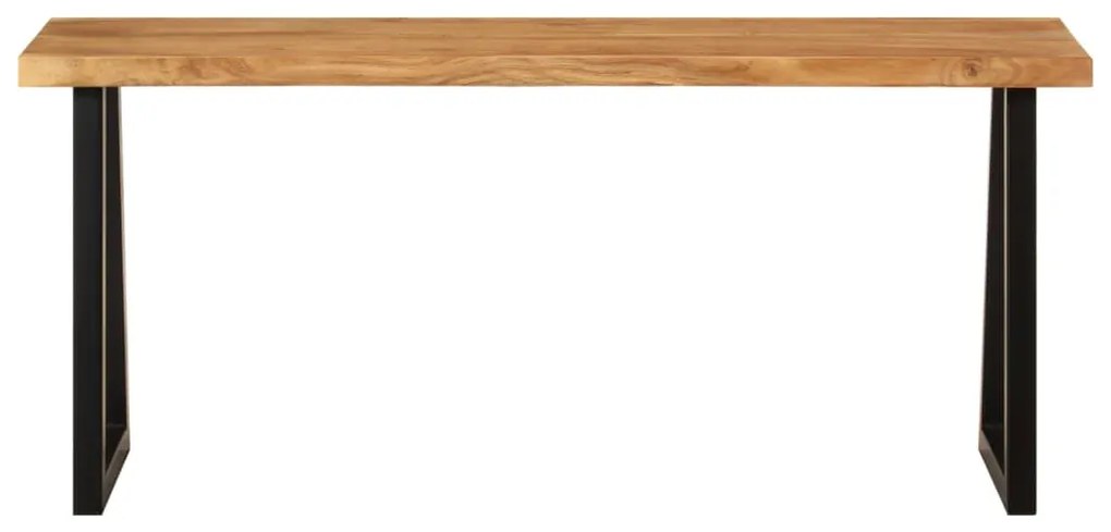 Banco com bordas vivas 105 cm madeira de acácia maciça