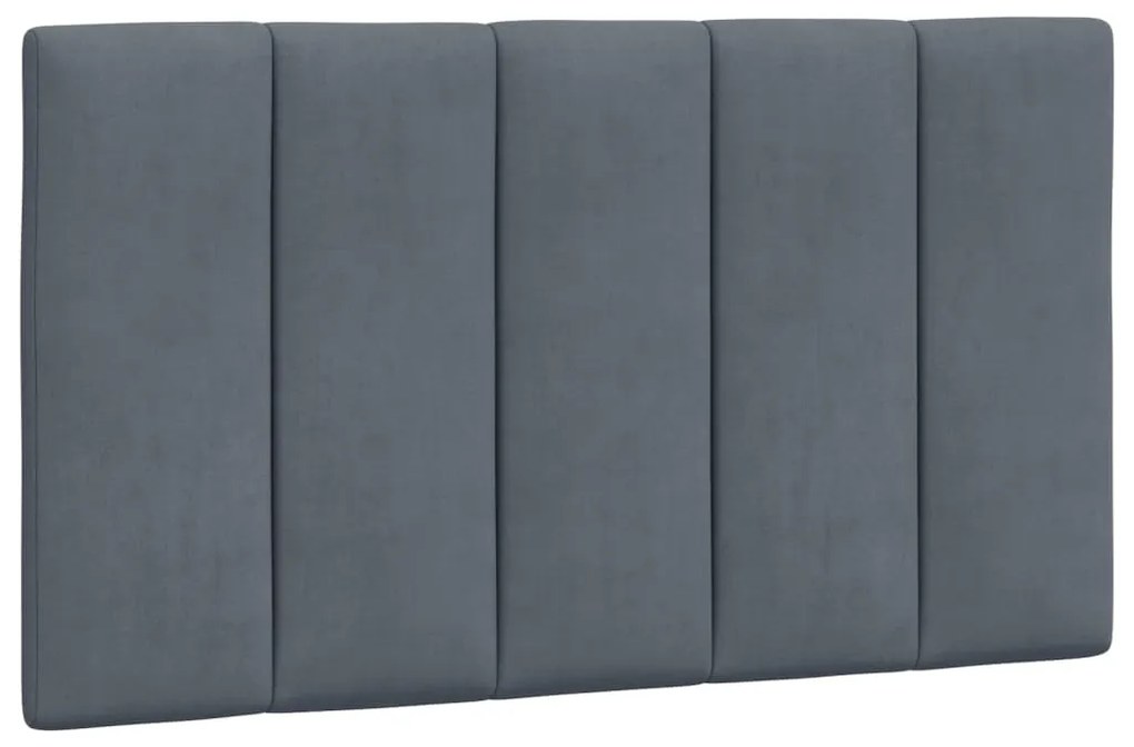 Estrutura de cama sem colchão 90x200 cm veludo cinzento-escuro