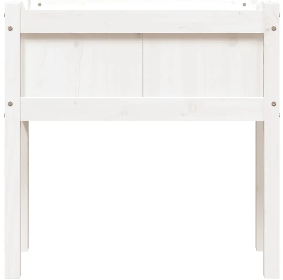 Vasos/floreiras de jardim com pernas 2 pcs pinho maciço branco