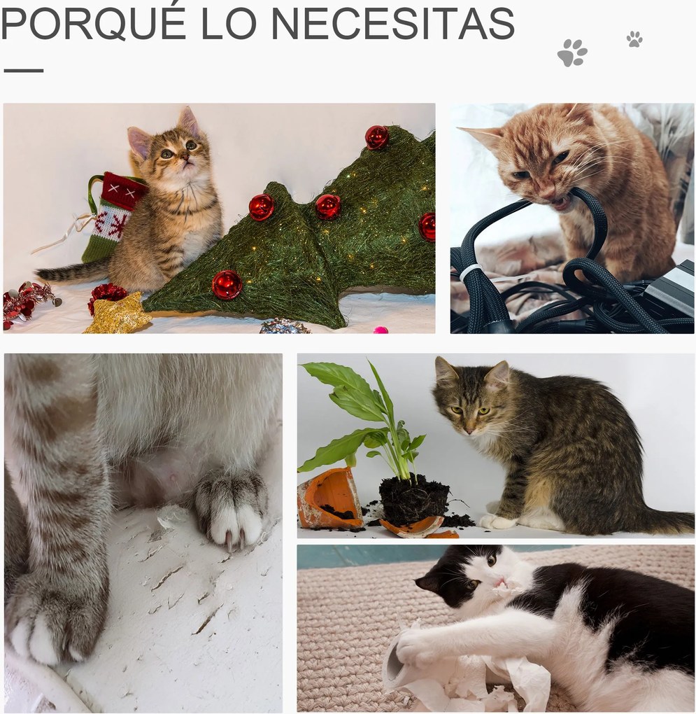 PawHut Árvore arranhador para gatos com plataformas, caverna, camas, b