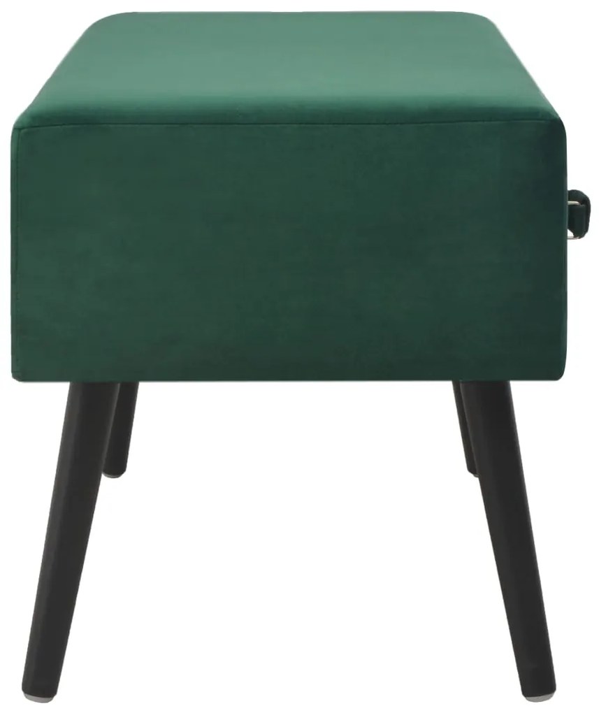 Mesa de centro 80x40x46 cm veludo verde