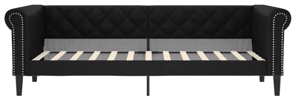 Sofá-cama 80x200 cm couro artificial preto