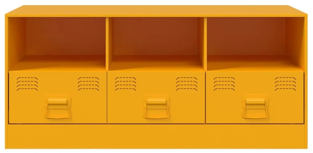 Móvel de TV 99x39x44 cm aço amarelo mostarda