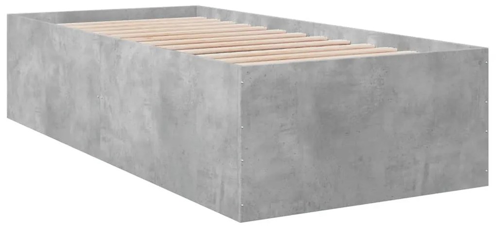 Estrutura de cama 75x190 cm derivados de madeira cinza cimento