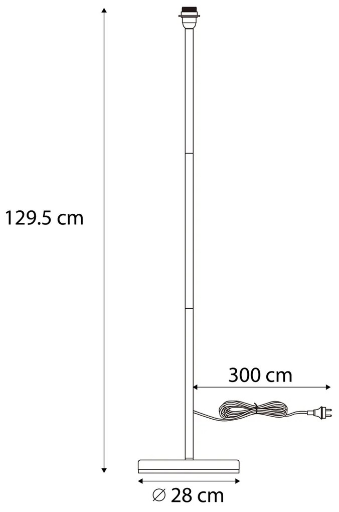 Candeeiro de Pé para Exterior Preto - Virginia Foot Moderno