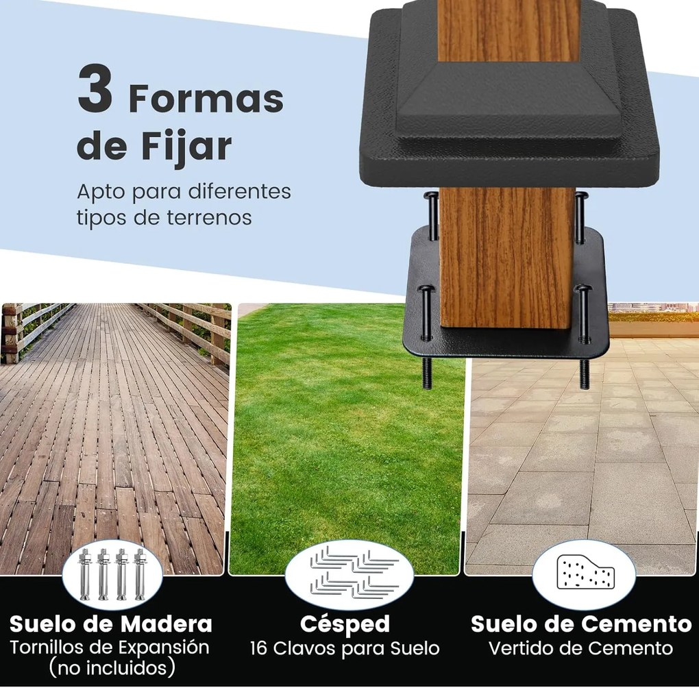 Pérgola de metal em arco retrátil com Toldo retrátil  360 x 300 cm Cinzento