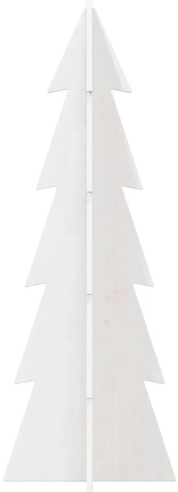 Árvore de Natal decorativa 112cm madeira de pinho maciça branco