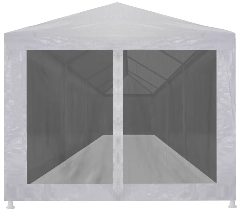 Tenda para festas com 10 paredes laterais em rede 12x3 m