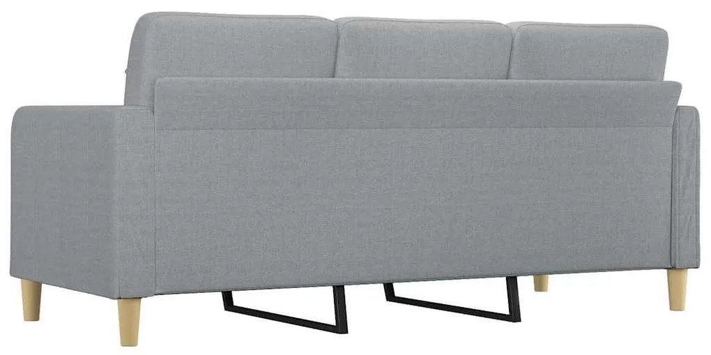 Sofá de 3 lugares 180 cm tecido cinza-claro