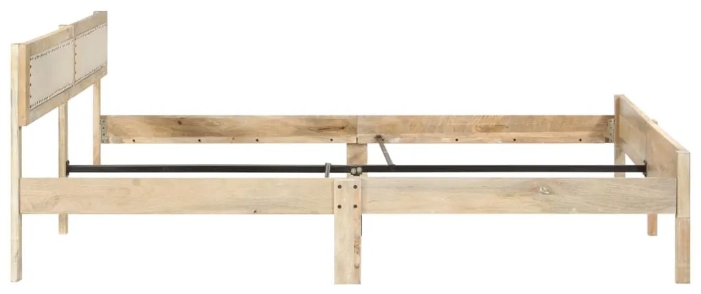 Estrutura de cama 200 cm madeira de mangueira maciça