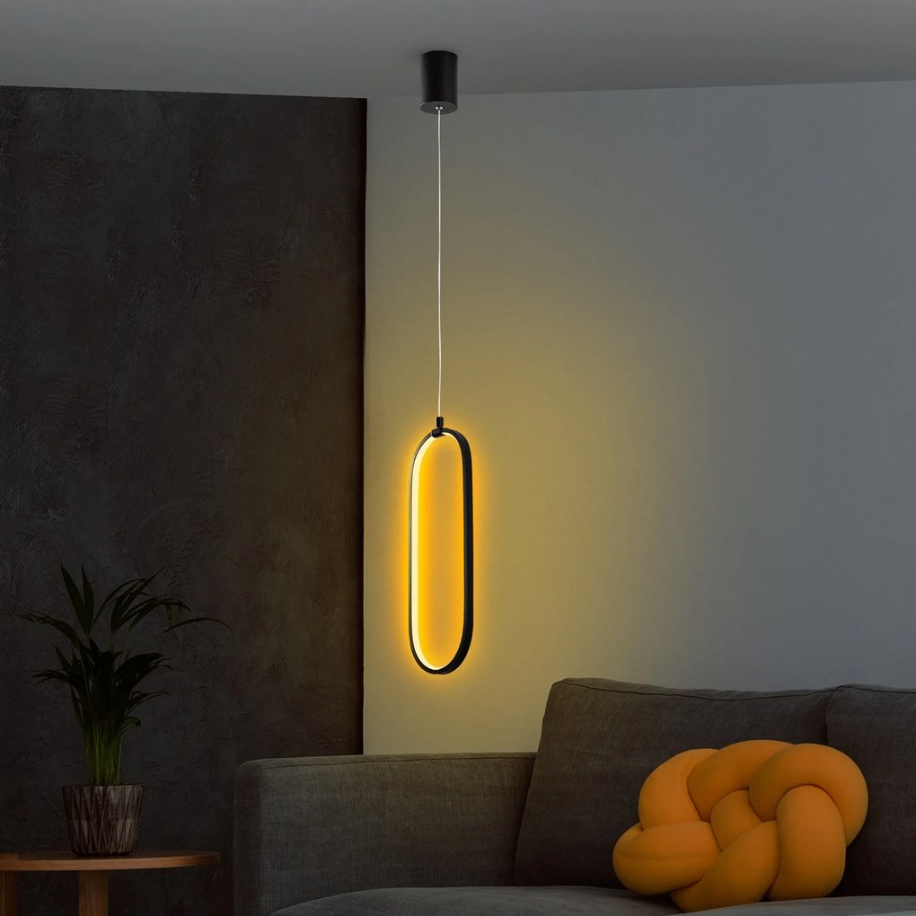 Candeeiro Chandelier Can – Preto – 17 x 60-110 cm