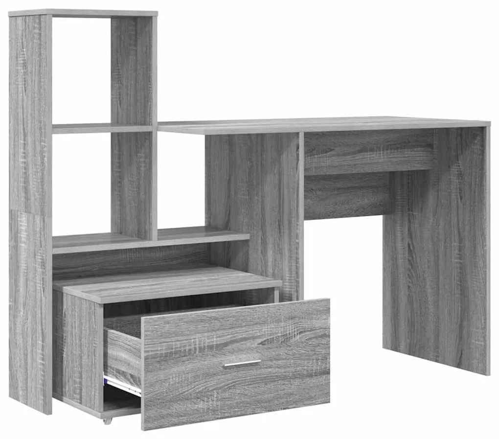 Mesa Sonoma cinzento 131.5 x 50 x 106.5 cm Madeira processada