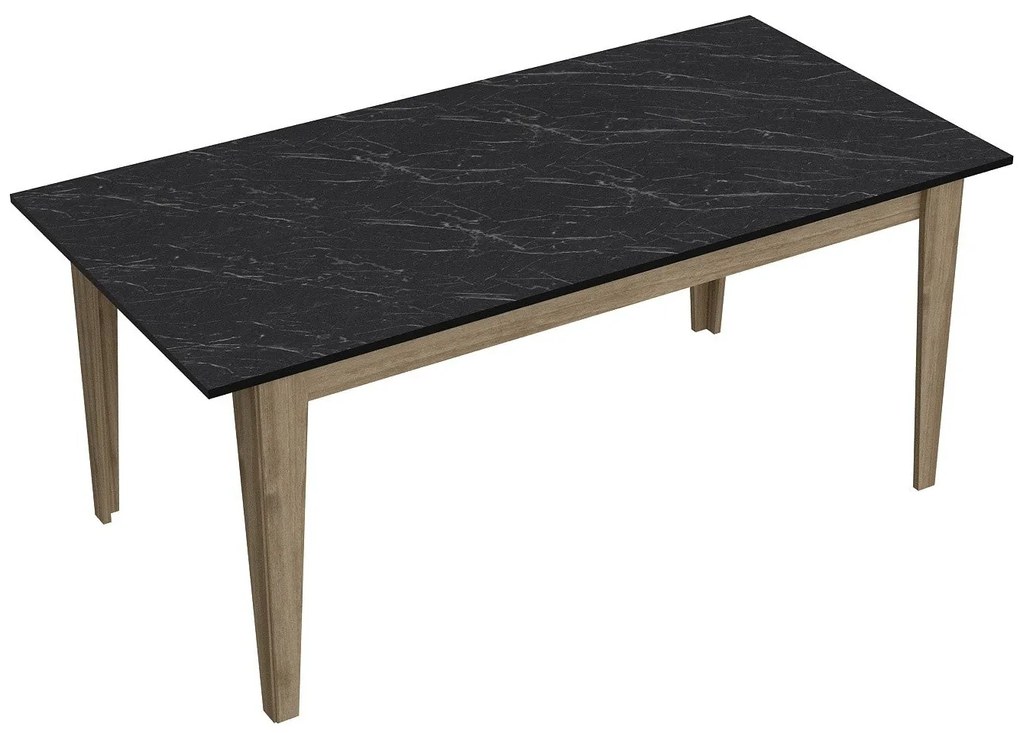 Mesa de Jantar Lorenz – Noz e Preto – 180x76,8x90 cm