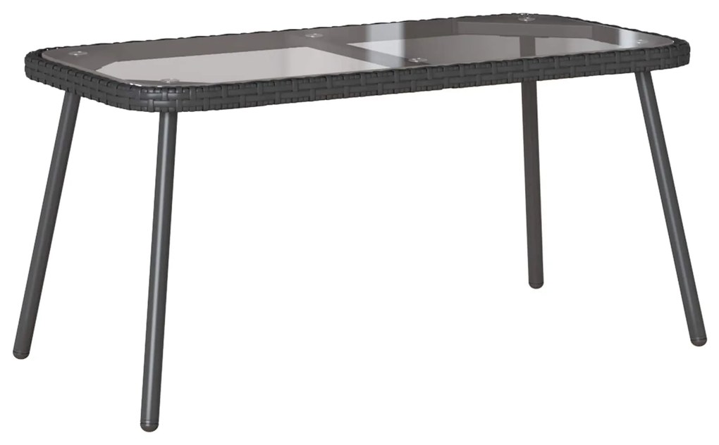 vidaXL Mesa de centro Preto 90 x 45 x 43 cm