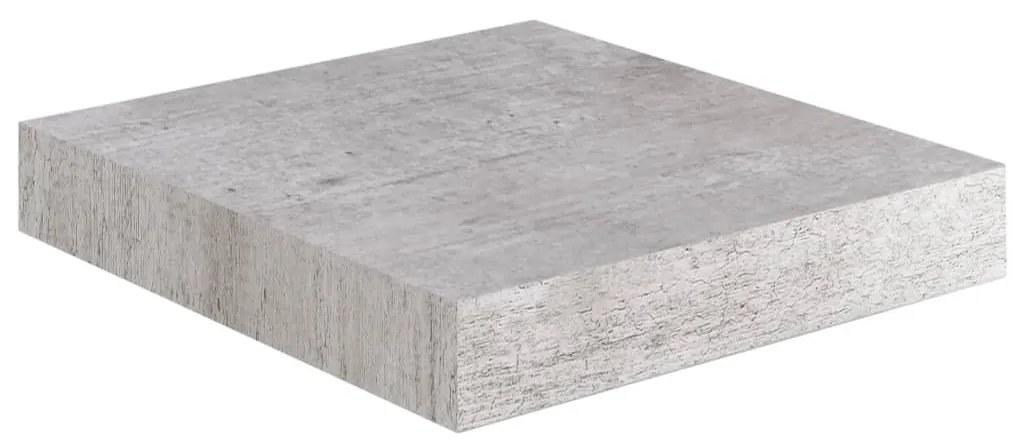 Prateleiras de parede 2 pcs 23x23,5x3,8cm MDF cinzento-cimento