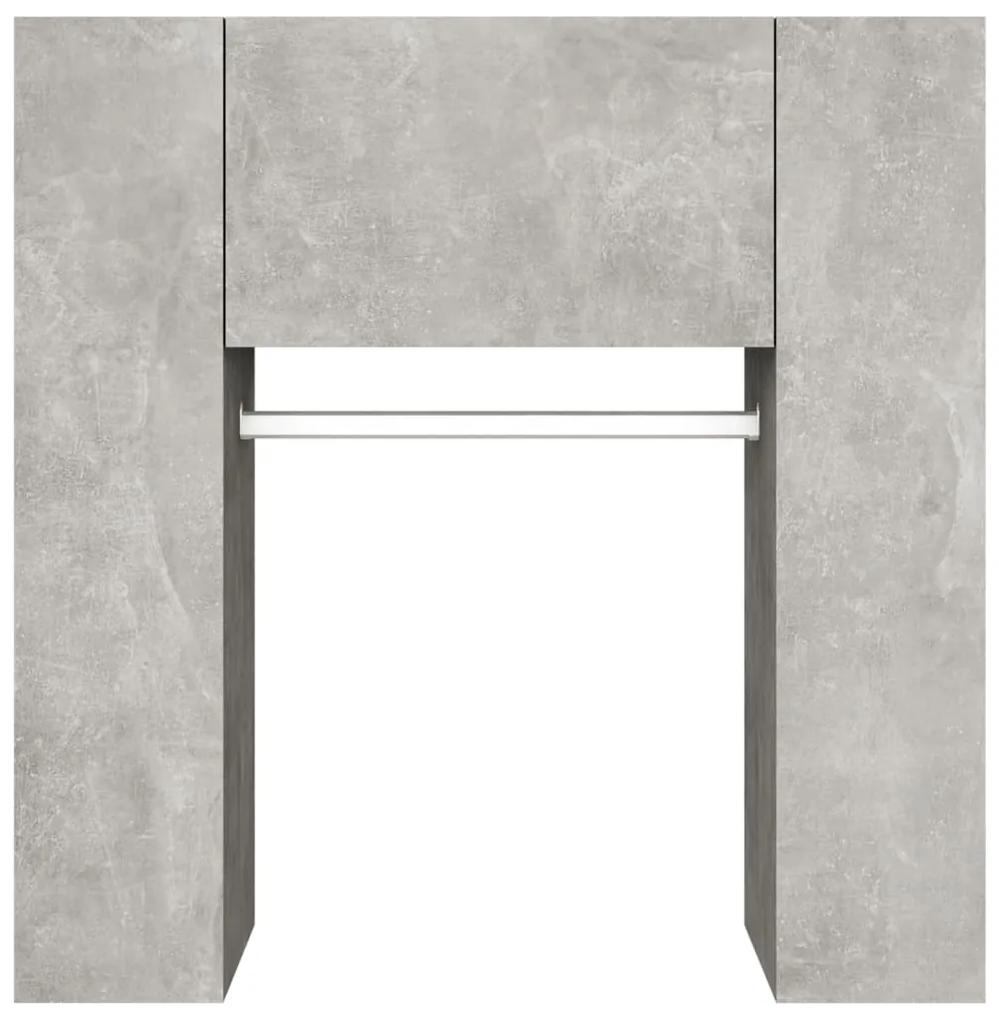 Armário de corredor 97,5x37x99 cm madeira proces. cinza cimento