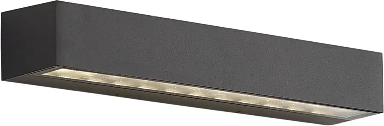 Candeeiro de parede exterior industrial preto 38cm incl. LED IP65 - Hannah