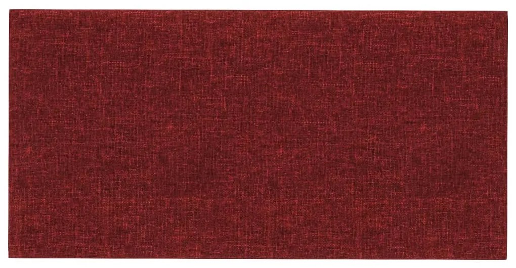 Painel de parede 12 pcs 30x15 cm tecido 0,54 m² vermelho tinto