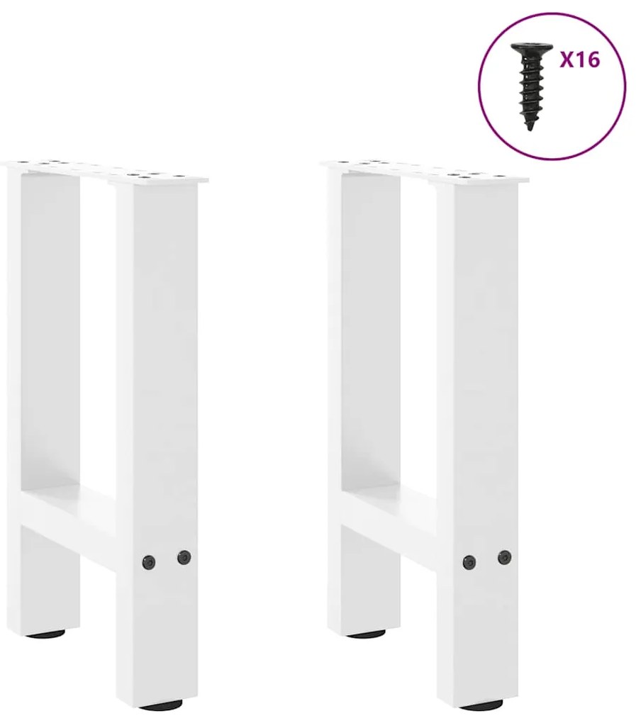 Pés para mesa de centro , brancos, 2 peças, 28x(42-43) cm, aço