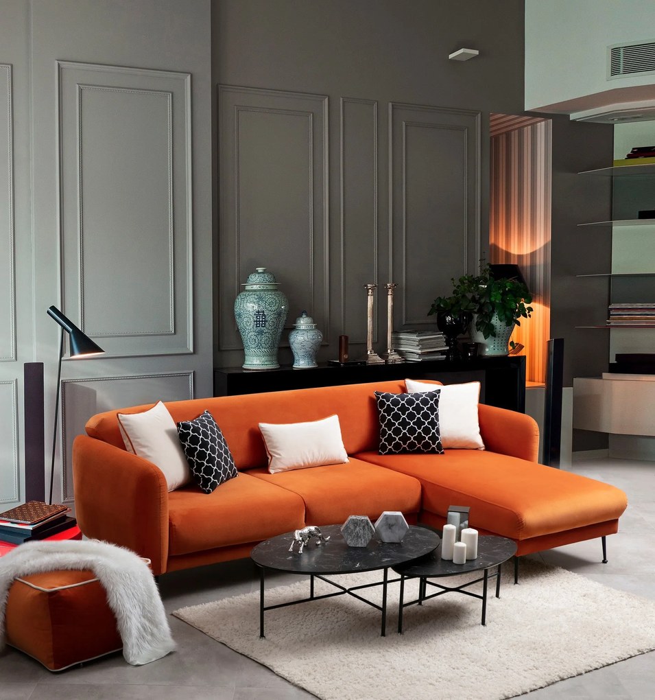 Sofá-Cama de Canto Sevilla – Laranja – 270 x 170 cm