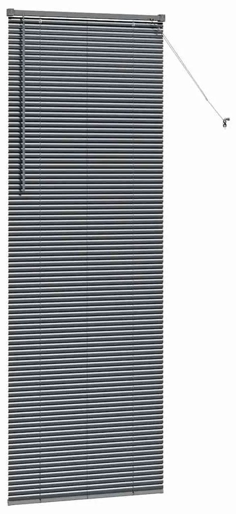 Persiana de Janela Cinzento-escuro 80 x 130 cm Alumínio