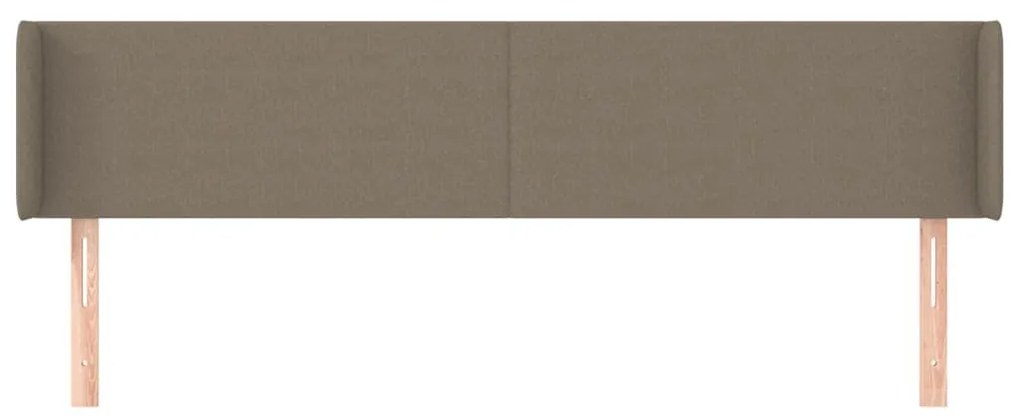 Cabeceira cama abas tecido 163x16x78/88 cm cinzento-acastanhado