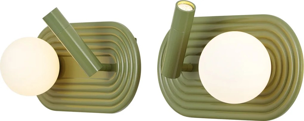 Conjunto de 2 Candeeiros de Parede Verdes Incl. LED Regulável em 3 Níveis e USB-C - Lila