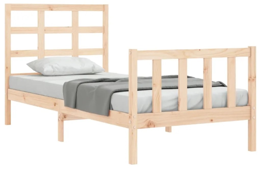 Cama sem colchão 90x200 cm madeira de pinho maciça