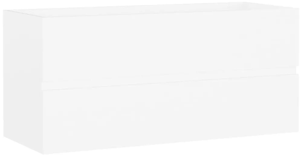 Armário lavatório c/lavatório embutido derivados madeira branco