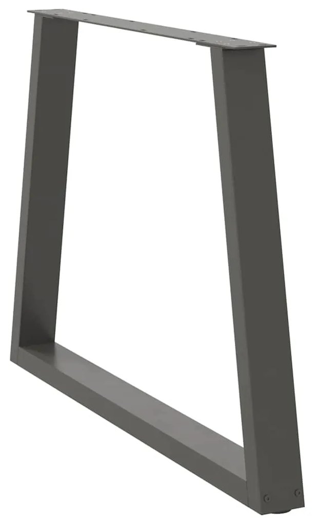 Pés para mesa de jantar em forma de V, 2 peças, antracite, 100x(72-73,