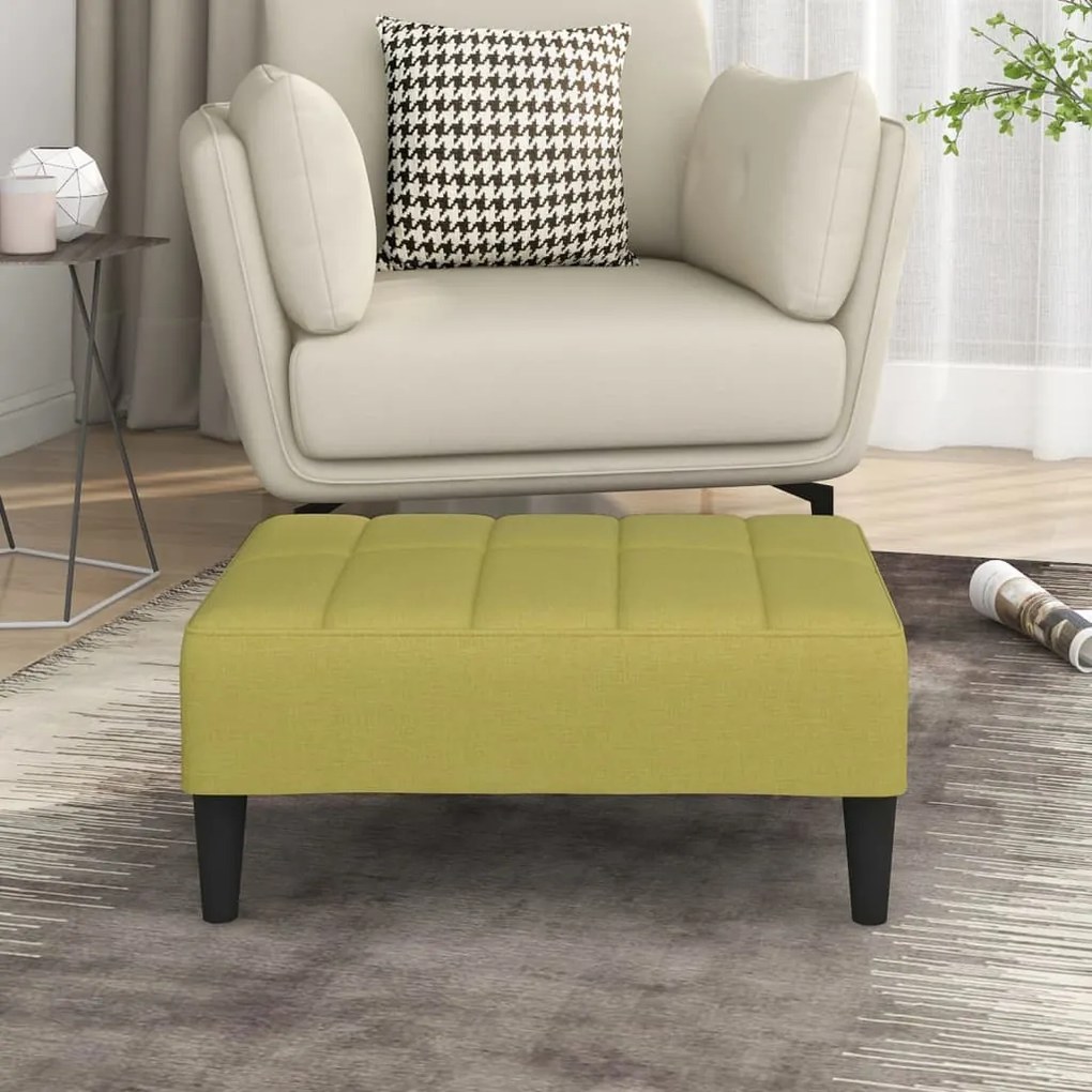 337783 vidaXL Apoio de pés 78x56x32 cm tecido verde