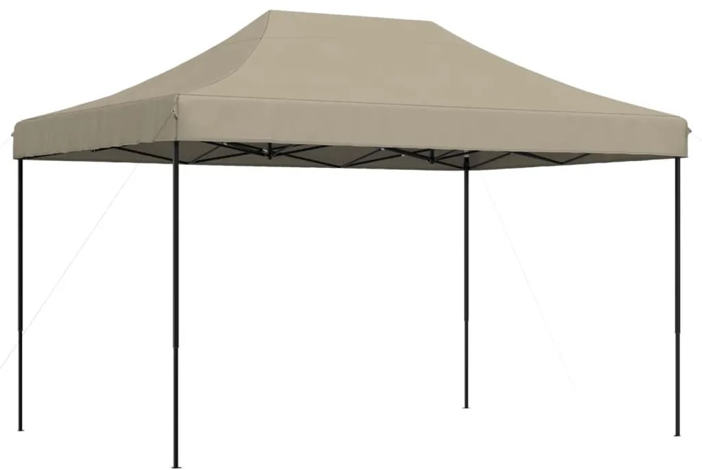 Tenda p/ festas pop-up dobrável 410x279x315cm cinza-acastanhado