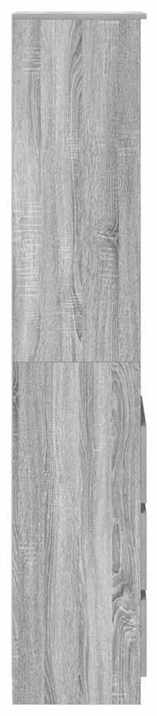 Aparador alto 37,5x35x180 cm derivados madeira sonoma cinzento