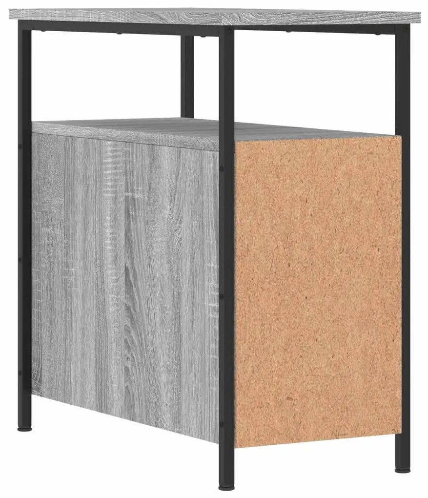 Mesas de cabeceira 2 pcs derivados madeira sonoma cinza
