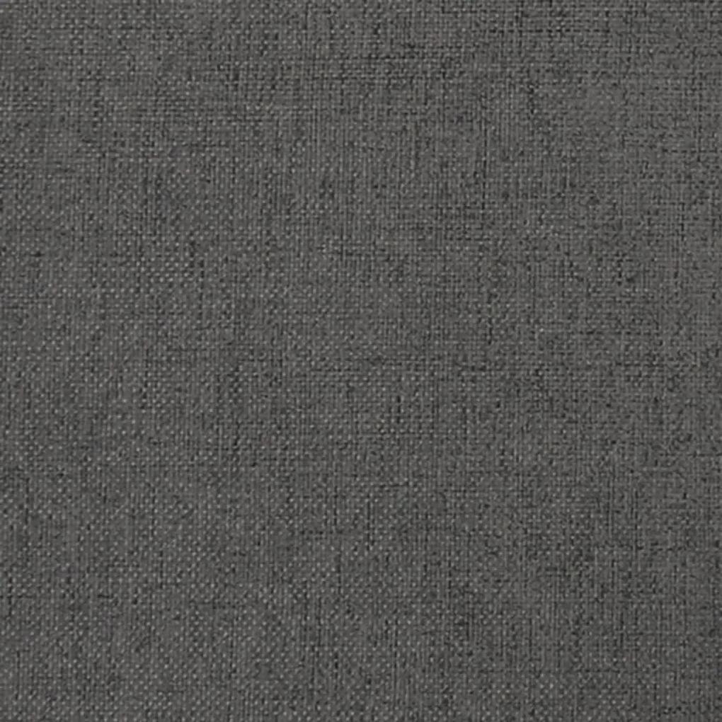 Apoio de pés 60x60x36 cm tecido/couro artificial cinza-escuro