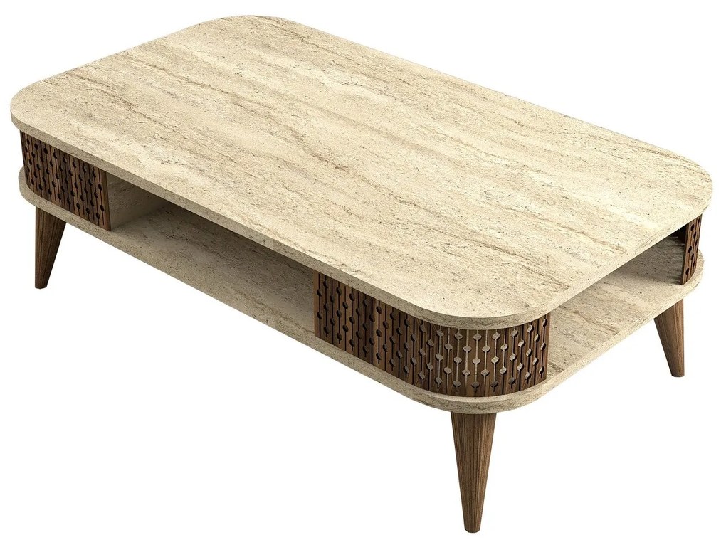 Mesa de Centro Eylul – Travertine – 105x35x60 cm