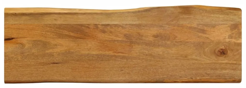 vidaXL Tampo de mesa c/ borda viva 140x40x3,8 cm mangueira maciça