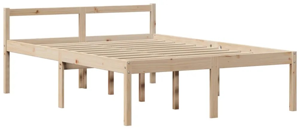 Cama com estante sem colchão 140x200 cm pinho maciço