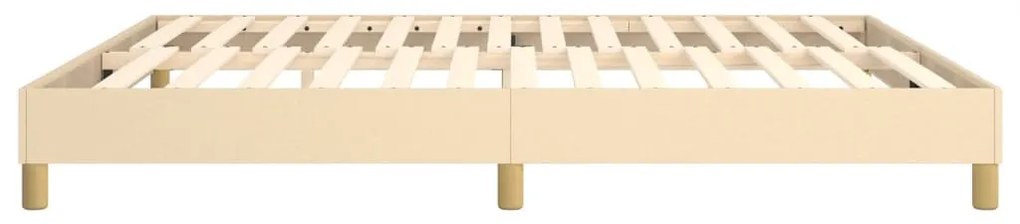 Estrutura de cama sem colchão 160x200 cm tecido cor creme