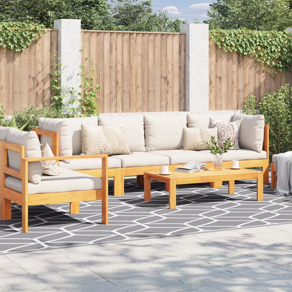 vidaXL Tapete Externo ARAKIL da Cinza e Branco Poliéster 300 x 500 cm