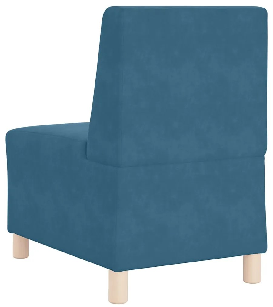 Poltrona 55 cm veludo azul
