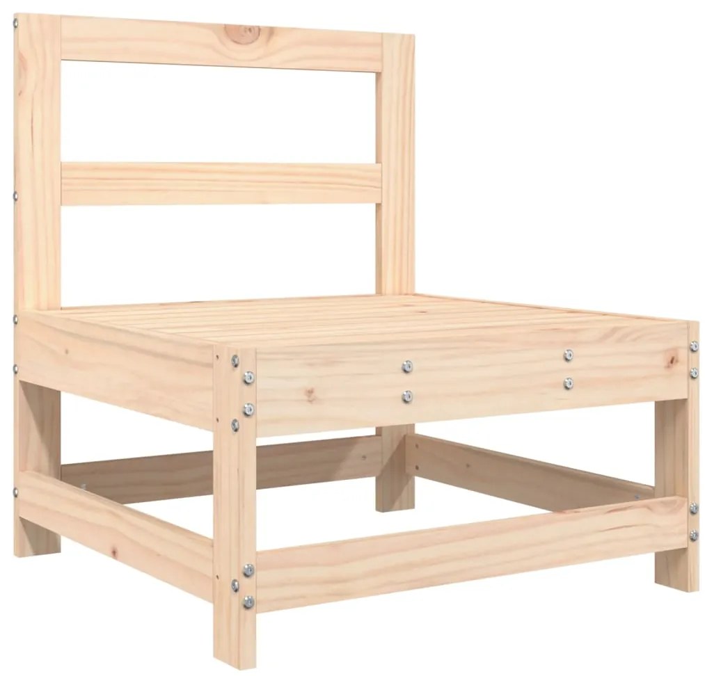 7 pcs conjunto lounge de jardim pinho maciço