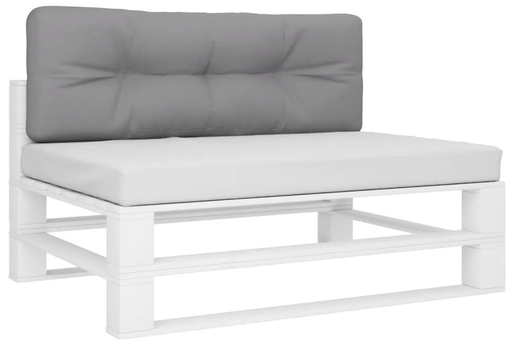 Almofadão para sofá de paletes 120x40x12 cm tecido cinza