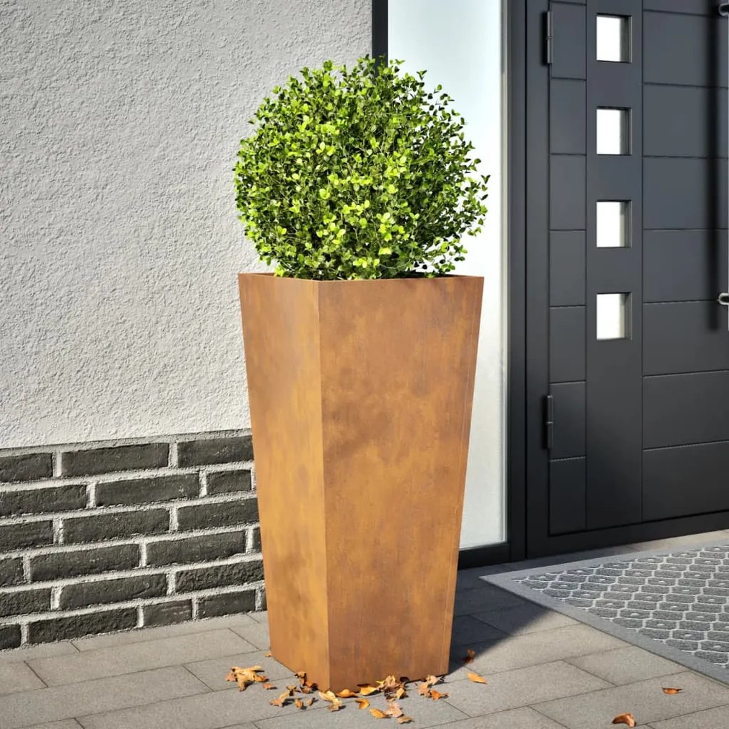 Plantador de Jardim 35x35x75 cm aço resistente às intempéries