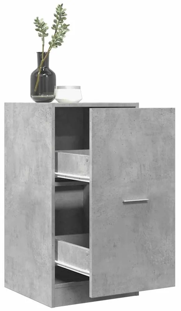 vidaXL Armário boticário 40x41x77,5 cm derivados madeira cinza cimento